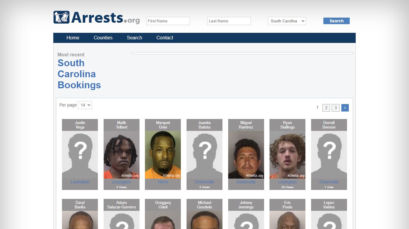 South Carolina Arrests and Inmate Search