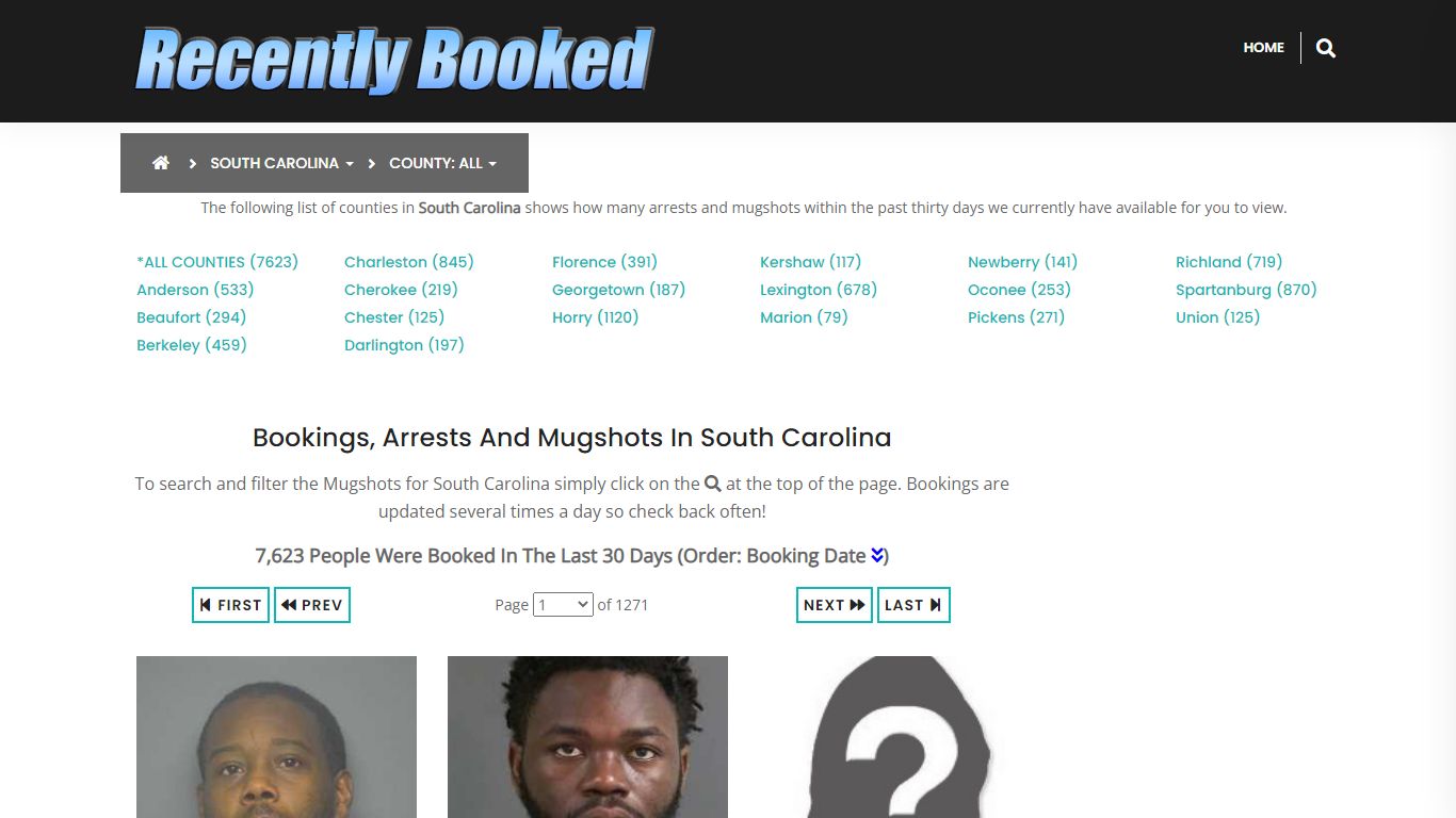 Recent bookings, Arrests, Mugshots in South Carolina - Recently Booked